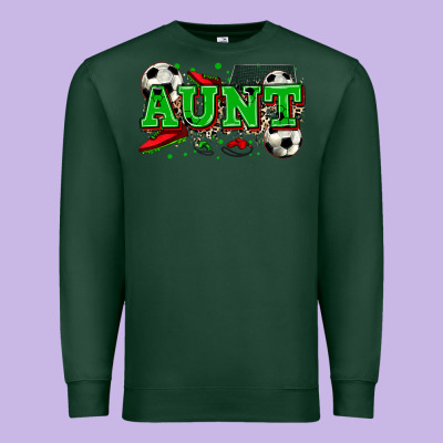 Aunt Soccer Premium Sweatshirt Designed By Zillion Design Studio