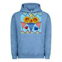 Pigment Pebble Blue patriotic celebration Urban Hoodie - BundleAndBundleShop