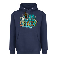 Navy beautiful crazy Heavyweight Hoodie - texasbilliewilder