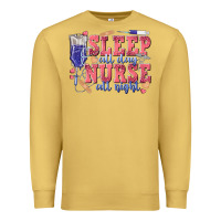 Antique Gold sleep all day nurse all night Premium Sweatshirt - texasbilliewilder