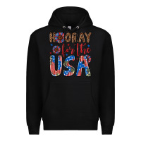 Black hooray for the usa Premium Hoodie - Artiststas