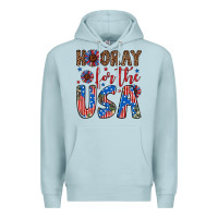 Blue Mist hooray for the usa Premium Hoodie - Artiststas