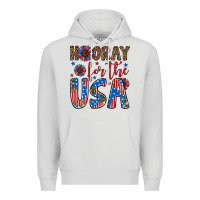 Dove Grey hooray for the usa Premium Hoodie - Artiststas