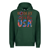 Sports Green hooray for the usa Premium Hoodie - Artiststas