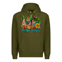 Army Green tis the season christmas tree  cake Premium Hoodie - AdoDesignShop