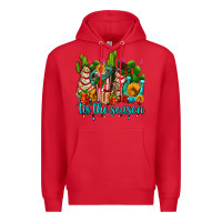 Red tis the season christmas tree  cake Premium Hoodie - AdoDesignShop