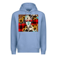 Colony Blue bullskull Sunflower Premium Hoodie - JahusDesignShop