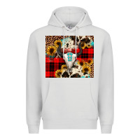 Dove Grey bullskull Sunflower Premium Hoodie - JahusDesignShop