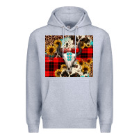 Heather Grey bullskull Sunflower Premium Hoodie - JahusDesignShop