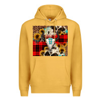 Mustard bullskull Sunflower Premium Hoodie - JahusDesignShop