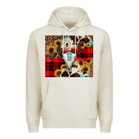 Oatmeal Heather bullskull Sunflower Premium Hoodie - JahusDesignShop