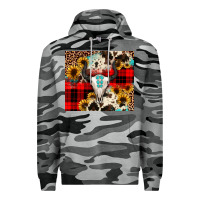 Slate Camo bullskull Sunflower Premium Hoodie - JahusDesignShop