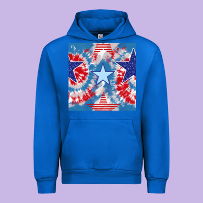 Patriotic Tie Dye Stars Urban Hoodie Designed By Bundleandbundleshop
