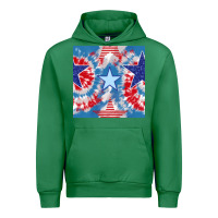 Emerald patriotic tie dye stars Urban Hoodie - BundleAndBundleShop