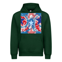 Forest Green patriotic tie dye stars Urban Hoodie - BundleAndBundleShop