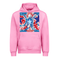 Fuchsia Pink patriotic tie dye stars Urban Hoodie - BundleAndBundleShop