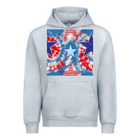 Heather Grey patriotic tie dye stars Urban Hoodie - BundleAndBundleShop