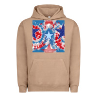 Pigment Burro patriotic tie dye stars Urban Hoodie - BundleAndBundleShop