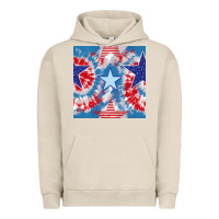 Pigment French Oak patriotic tie dye stars Urban Hoodie - BundleAndBundleShop