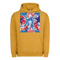 Pigment Peanut Butter patriotic tie dye stars Urban Hoodie - BundleAndBundleShop