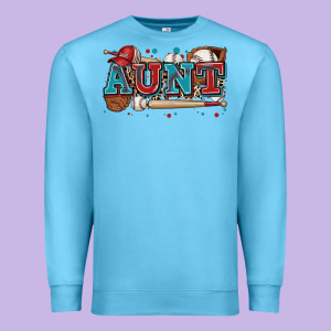 Aunt Baseball Premium Sweatshirt Designed By Zillion Design Studio