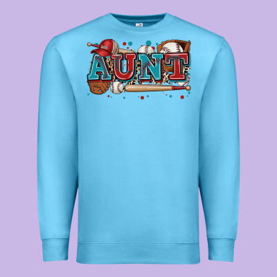 Aunt Baseball Premium Sweatshirt Designed By Zillion Design Studio