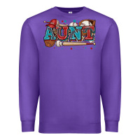 Purple aunt baseball Premium Sweatshirt - Zillion Design Studio
