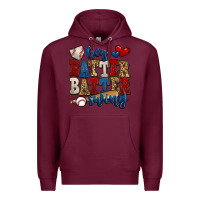 Burgundy hey batter batter swing baseball Premium Hoodie - Jasminsmagicworld