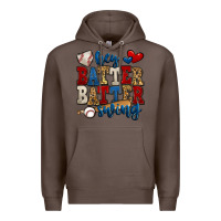 Coffee hey batter batter swing baseball Premium Hoodie - Jasminsmagicworld