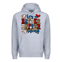 Heather Grey hey batter batter swing baseball Premium Hoodie - Jasminsmagicworld