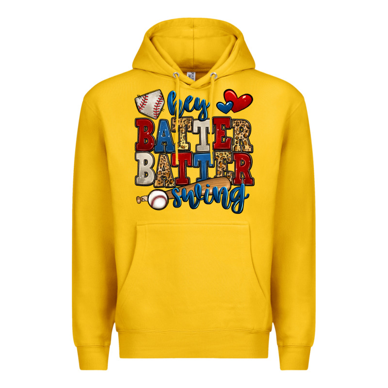 Hey Batter Batter Swing Baseball Premium Hoodie by Jasminsmagicworld | Teevron