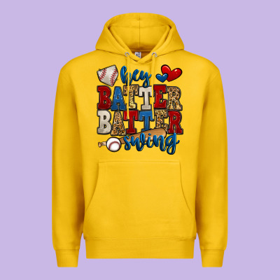 Hey Batter Batter Swing Baseball Premium Hoodie Designed By Jasminsmagicworld