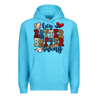 Ocean Blue hey batter batter swing baseball Premium Hoodie - Jasminsmagicworld