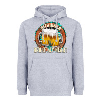 Heather Grey beer never broke my heart Heavyweight Hoodie - texasbilliewilder