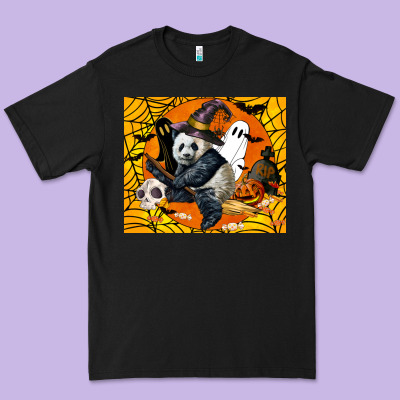 Panda Halloween Premium Tee Designed By Lillyallendesigns