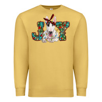 Antique Gold Christmas joy bull terrier Premium Sweatshirt - RanaPortraitStore
