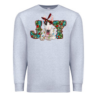 Heather Grey Christmas joy bull terrier Premium Sweatshirt - RanaPortraitStore