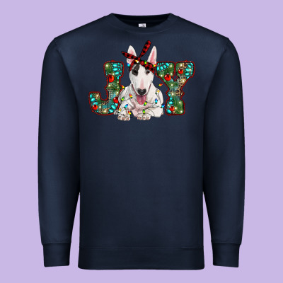 Christmas Joy Bull Terrier Premium Sweatshirt Designed By Ranaportraitstore