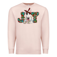 Pale Pink Christmas joy bull terrier Premium Sweatshirt - RanaPortraitStore