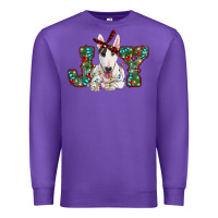 Purple Christmas joy bull terrier Premium Sweatshirt - RanaPortraitStore