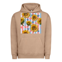 Pigment Burro patriotic sunflowers stripes and stars seamless patrern Urban Hoodie - BundleAndBundleShop
