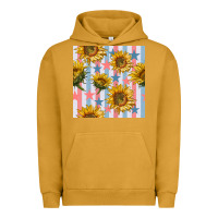 Pigment Peanut Butter patriotic sunflowers stripes and stars seamless patrern Urban Hoodie - BundleAndBundleShop