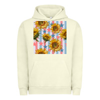 Pigment Pistachio patriotic sunflowers stripes and stars seamless patrern Urban Hoodie - BundleAndBundleShop