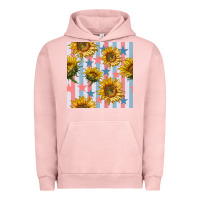 Pigment Salmon patriotic sunflowers stripes and stars seamless patrern Urban Hoodie - BundleAndBundleShop
