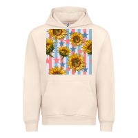 Sandshell patriotic sunflowers stripes and stars seamless patrern Urban Hoodie - BundleAndBundleShop