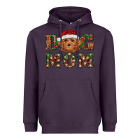 Plum Christmas Toy Poodle Dog Mom Heavyweight Hoodie - RanaPortraitStore