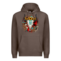 Coffee bullskull christmas Premium Hoodie - JahusDesignShop