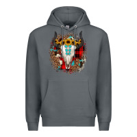 Rock bullskull christmas Premium Hoodie - JahusDesignShop
