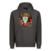 Smoke bullskull christmas Premium Hoodie - JahusDesignShop