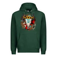 Sports Green bullskull christmas Premium Hoodie - JahusDesignShop